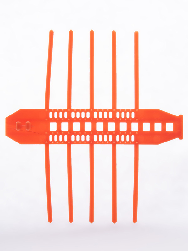 Orangene Terminaltrieb-Schutzmanschette von oben